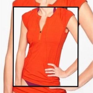 ATHLETA PACIFICA TANK SLEEVELESS WATER SPORT UPF ORANGE/RED XS